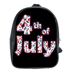 4th Of July Independence Day School Bags (xl)  by Valentinaart