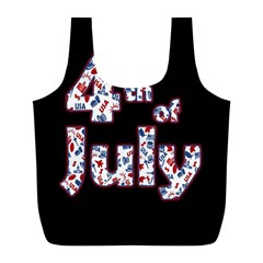 4th Of July Independence Day Full Print Recycle Bags (l)  by Valentinaart