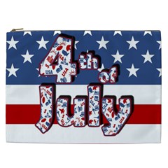 4th Of July Independence Day Cosmetic Bag (xxl)  by Valentinaart