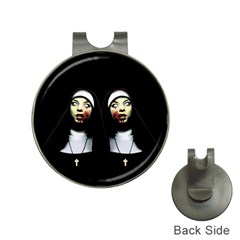 Horror Nuns Hat Clips With Golf Markers by Valentinaart