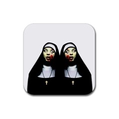 Horror Nuns Rubber Coaster (square)  by Valentinaart