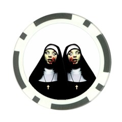 Horror Nuns Poker Chip Card Guard by Valentinaart