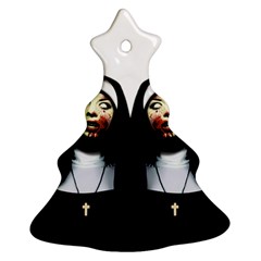 Horror Nuns Ornament (christmas Tree)  by Valentinaart