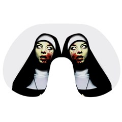 Horror Nuns Travel Neck Pillows by Valentinaart