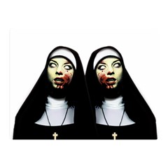 Horror Nuns Double Sided Flano Blanket (mini)  by Valentinaart