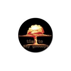 Nuclear Explosion Golf Ball Marker by Valentinaart