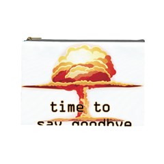 Nuclear Explosion Cosmetic Bag (large)  by Valentinaart