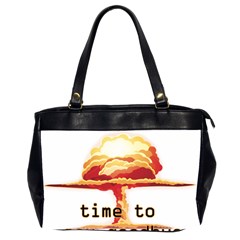 Nuclear Explosion Office Handbags (2 Sides)  by Valentinaart