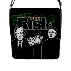 Nuclear Explosion Trump And Kim Jong Flap Messenger Bag (l)  by Valentinaart