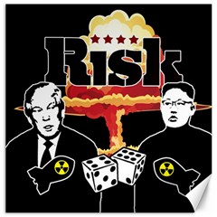 Nuclear Explosion Trump And Kim Jong Canvas 12  X 12   by Valentinaart