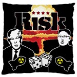 Nuclear Explosion Trump and Kim Jong Large Cushion Case (Two Sides) Front