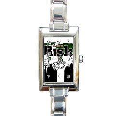 Nuclear Explosion Trump And Kim Jong Rectangle Italian Charm Watch by Valentinaart