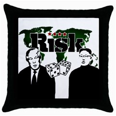 Nuclear Explosion Trump And Kim Jong Throw Pillow Case (black) by Valentinaart