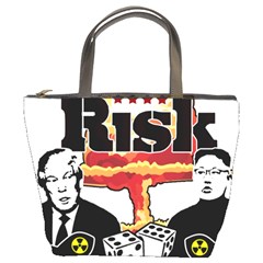 Nuclear Explosion Trump And Kim Jong Bucket Bags by Valentinaart