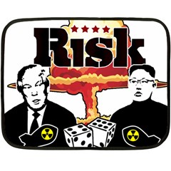 Nuclear Explosion Trump And Kim Jong Fleece Blanket (mini) by Valentinaart