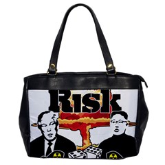 Nuclear Explosion Trump And Kim Jong Office Handbags by Valentinaart