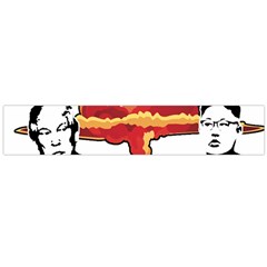 Nuclear Explosion Trump And Kim Jong Flano Scarf (large) by Valentinaart