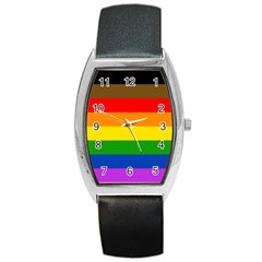 Philadelphia Pride Flag Barrel Style Metal Watch by Valentinaart