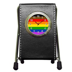 Philadelphia Pride Flag Pen Holder Desk Clocks by Valentinaart