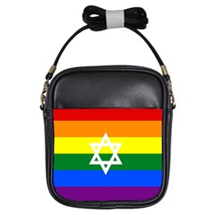 Gay Pride Israel Flag Girls Sling Bags by Valentinaart