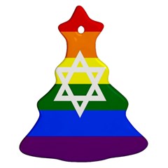 Gay Pride Israel Flag Ornament (christmas Tree)  by Valentinaart