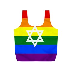 Gay Pride Israel Flag Full Print Recycle Bags (s)  by Valentinaart