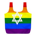 GAY PRIDE Israel Flag Full Print Recycle Bags (L)  Front