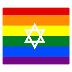 Gay Pride Israel Flag Double Sided Flano Blanket (small)  by Valentinaart