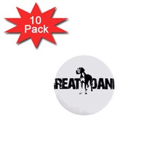 Great Dane 1  Mini Buttons (10 Pack) 