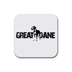 Great Dane Rubber Coaster (square)  by Valentinaart