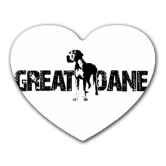 Great Dane Heart Mousepads by Valentinaart