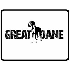 Great Dane Fleece Blanket (large)  by Valentinaart