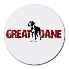 Great Dane Round Mousepads