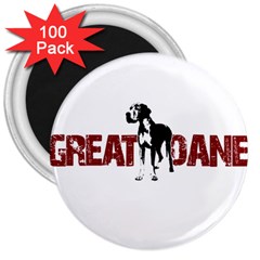 Great Dane 3  Magnets (100 Pack) by Valentinaart