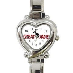 Great Dane Heart Italian Charm Watch