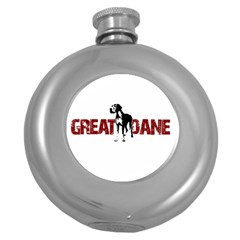 Great Dane Round Hip Flask (5 oz)