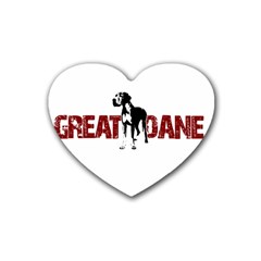 Great Dane Heart Coaster (4 pack) 