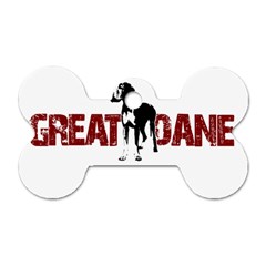 Great Dane Dog Tag Bone (Two Sides)