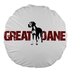 Great Dane Large 18  Premium Round Cushions