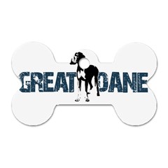 Great Dane Dog Tag Bone (two Sides) by Valentinaart