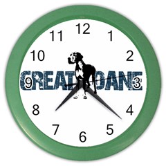 Great Dane Color Wall Clocks by Valentinaart