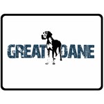 Great Dane Fleece Blanket (Large)  80 x60  Blanket Front