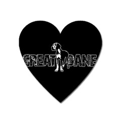 Great Dane Heart Magnet by Valentinaart