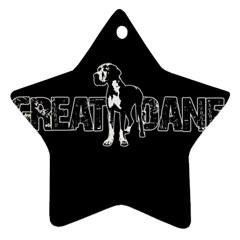 Great Dane Star Ornament (two Sides) by Valentinaart