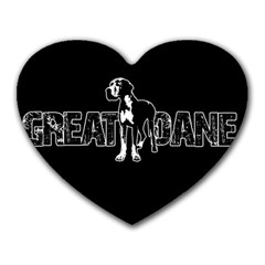 Great Dane Heart Mousepads by Valentinaart