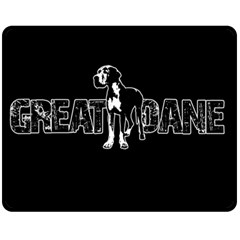 Great Dane Fleece Blanket (medium)  by Valentinaart