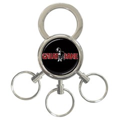 Great Dane 3-ring Key Chains by Valentinaart