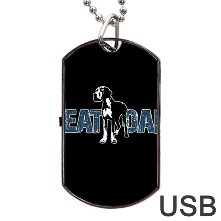 Great Dane Dog Tag USB Flash (Two Sides)