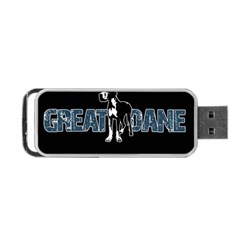 Great Dane Portable Usb Flash (two Sides) by Valentinaart