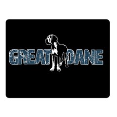 Great Dane Double Sided Fleece Blanket (small)  by Valentinaart